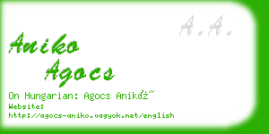 aniko agocs business card